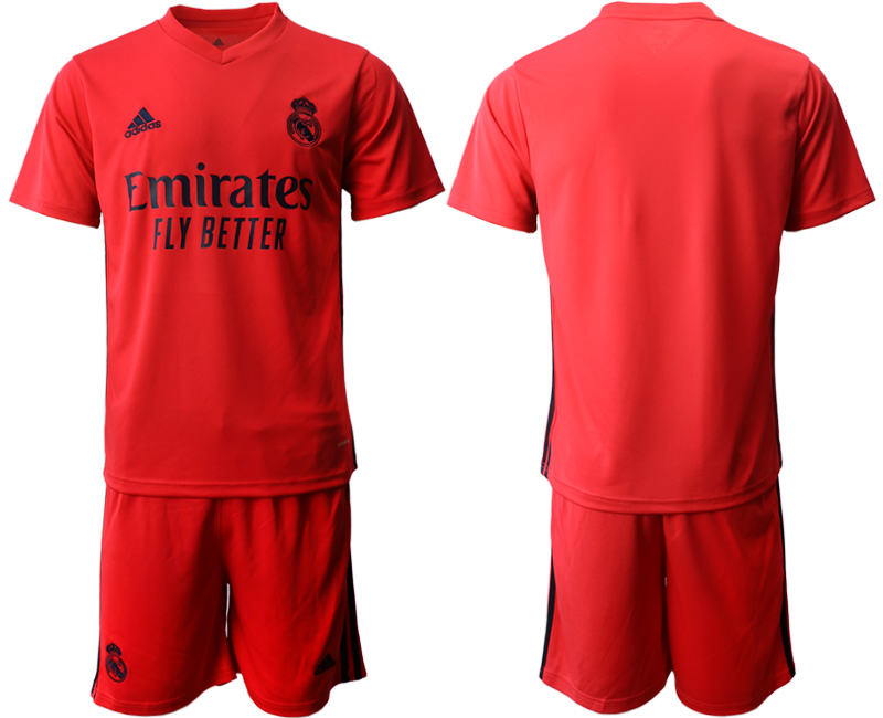 Men 2020-2021 club Real Madrid away blank red Soccer Jerseys